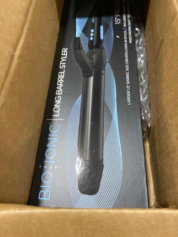 Photo 1 of Bio Ionic Long Barrel Styler, 1.5" Curling Iron with Moisture Heat Technology & NanoIonic MX, Verstatile Curling Wand with Longer Barrel for Voluminous "Lived-In" Curls