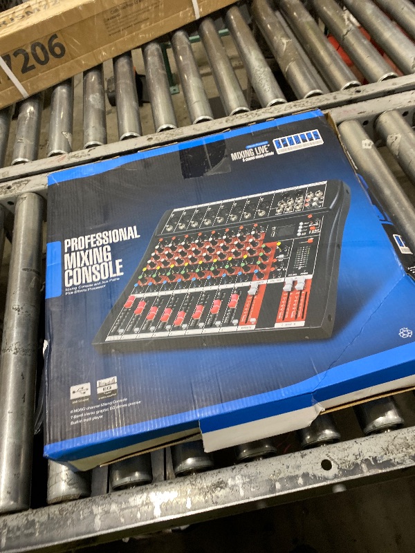 Photo 1 of NEW BAXS Professional DJ Audio Mixer - 8 Channel DJ Bluetooth Controller Sound Mixer w/DSP 16 Preset Effects, USB Interface, 8 XLR Mic/Line Input, AUX, FX Processor MP3 Player, Headphone Jack