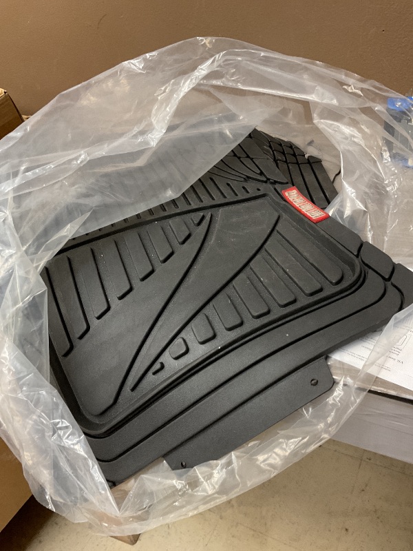 Photo 1 of Motor Trend FlexTough All-Weather Floor Mats (3 Piece) + Premium FlexTough Cargo Liner