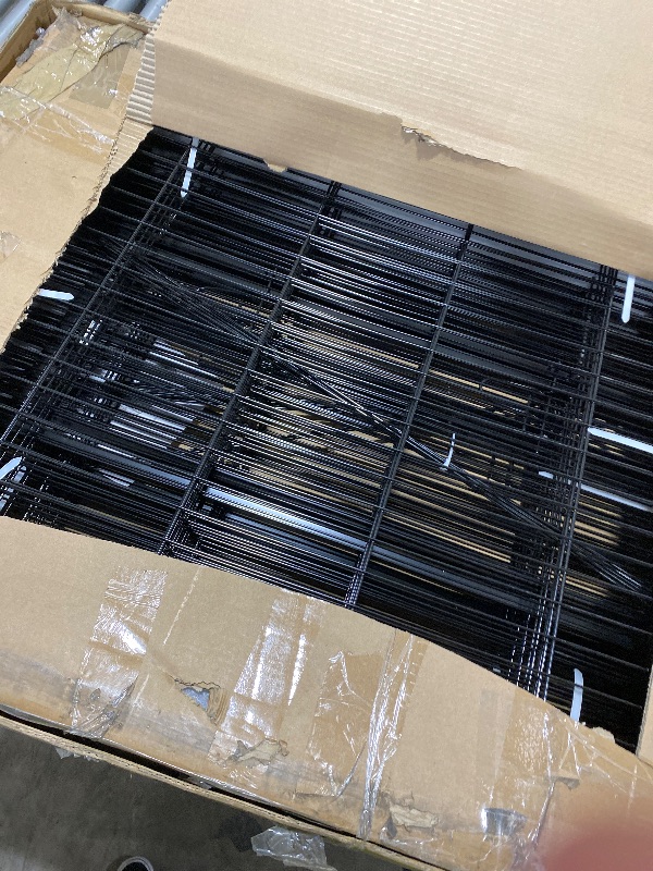 Photo 1 of FDW Dog Playpen Dog Pen Dog Kennel 16 Panels 40 Inch Hight Indoor Outdoor Folding Metal Portable Puppy Exercise Pen Heavy Duty Dog Fence for Yard Camping,Black