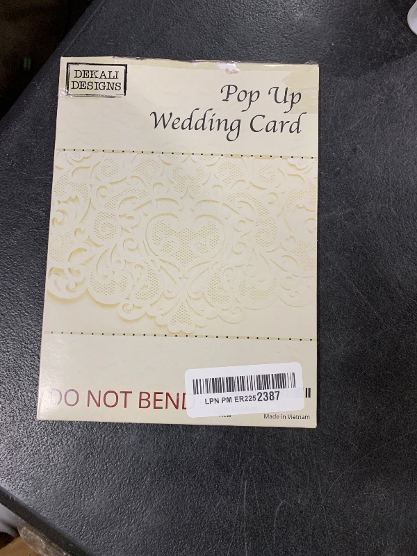 Photo 1 of Dekali Designs Wedding Pop Up Card for Couples With Envelope - Christian Wedding Card with Bible Verse About Love (White - 5x7 Inches Greeting Card)