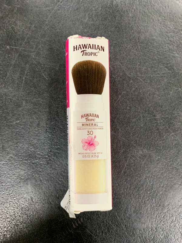 Photo 1 of Hawaiian Tropic Mineral Powder Sunscreen Brush SPF 30 | Beach Essentials, Zinc Oxide Mineral Sunscreen Powder SPF, Face Sunblock Travel Size, Brush On Sun Screen Protector for Face and Body, 0.15oz
