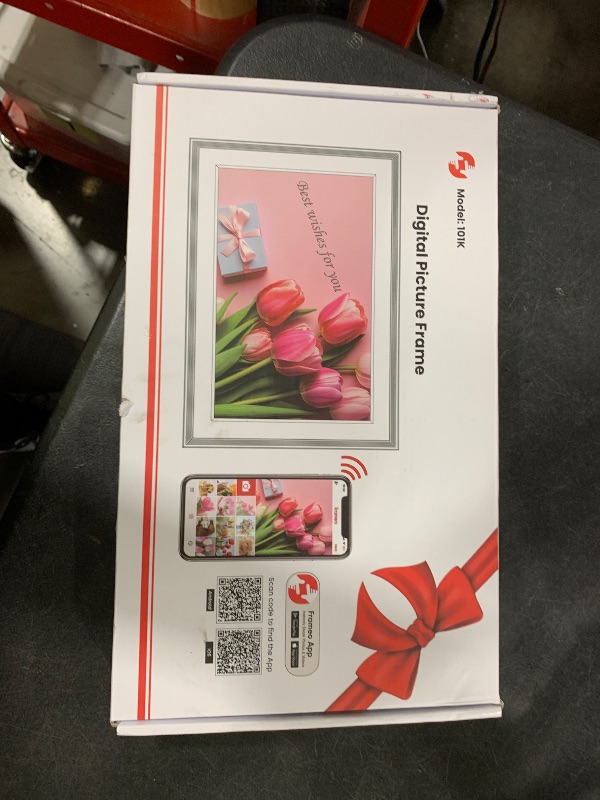 Photo 1 of Frameo 10.1" Digital Picture Frame, Smart WiFi Digital Photo Frame with 1280x800 HD IPS Touch Screen 32GB Storage Auto-Rotate Wall Mounted, Share Photos/Videos from Phone Anywhere(Black&White)