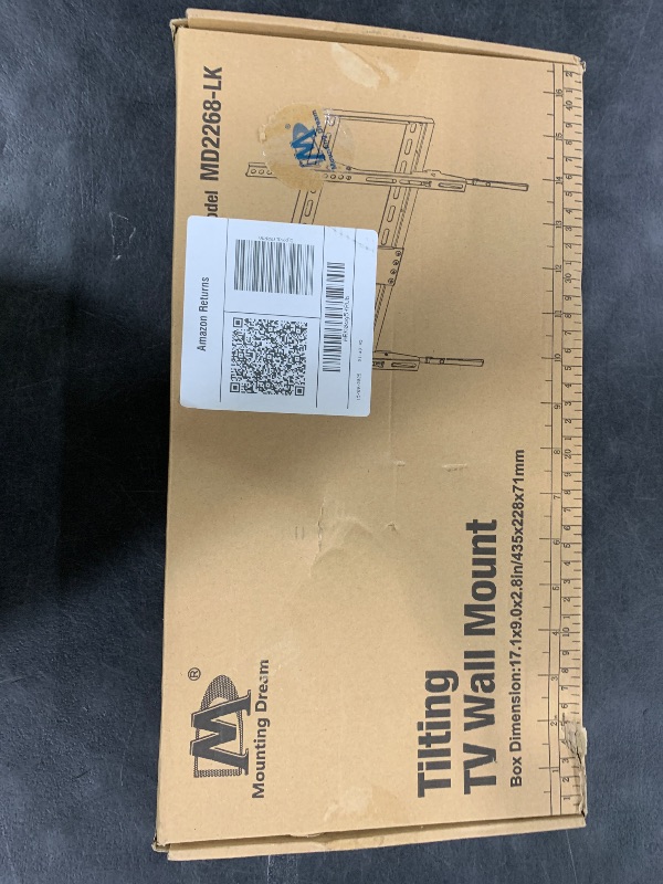 Photo 1 of Mounting Dream UL Listed TV Mount for Most 37-75 Inch TV, Universal Tilt TV Wall Mount Fit 16", 18", 24" Stud with Loading Capacity 132lbs, Max Vesa 600 x 400mm, Low Profile Flat Wall Mount Bracket