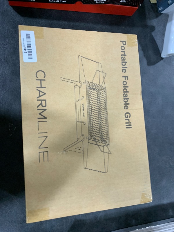 Photo 1 of Charmline 14x9inch Small Foldable Portable Charcoal Grill, Compact Portable Grill for Outdoor, Charcoal Grills for Camping, Picnics, Gardens and Beach Parties, Liftable Grilling Net, Green