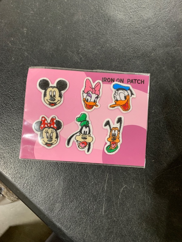 Photo 1 of Octory 6 PCS Mini Set Cute Cartoon Mickey Iron On Patch for Clothing Saw On/Iron On Embroidered Patch Applique for Jeans, Hats, Bags