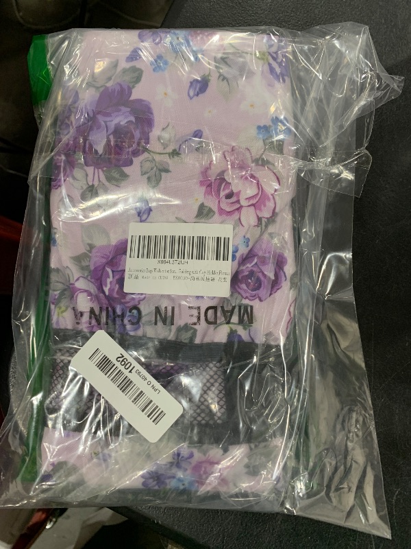 Photo 1 of Walker Accessories for Folding Bag Walker Seniors Organizer Storage Pouch Cup Holder Carry with Pockets Detachable -Purple Flower