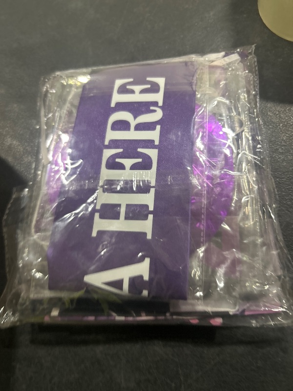 Photo 1 of Purple Black Farewell Party Decorations We Will Miss You Rude That You're Leaving But Ok Banner Honeycomb Centerpiece Hanging Swirls for Coworker Employee Leaving Goodbye Going Away Party Supplies
