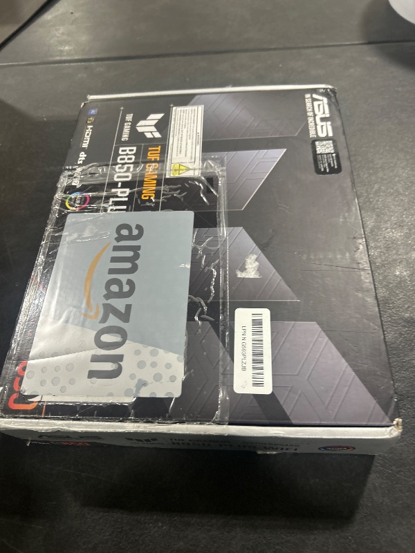 Photo 1 of ASUS TUF Gaming B850-PLUS WiFi AMD AM5 B850 ATX Motherboard, 14+2+1 80A Stages, AI Ready, DDR5, PCIe 5.0, 3X M.2, Wi-Fi 7, 2.5Gb LAN, DisplayPort, HDMI™, USB 10Gbps & 20Gbps Type-C®, BIOS Flashback™