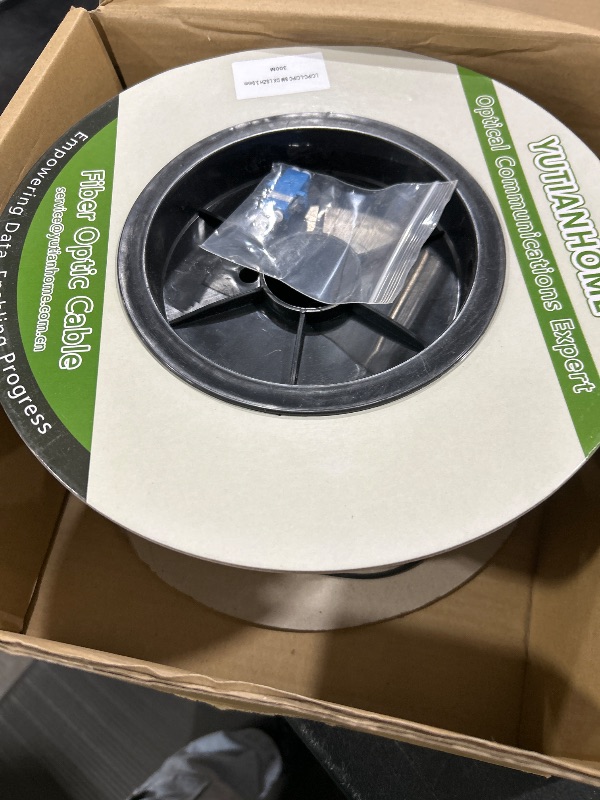 Photo 1 of YUTIANHOME 1000ft/300m LC to LC Armored Outdoor Fiber Optic Cable, Single Mode Duplex Fiber Patch Cable, 9/125um LC Fiber Jumper, (OS1/OS2 Compatible), Low Friction LSZH, Black