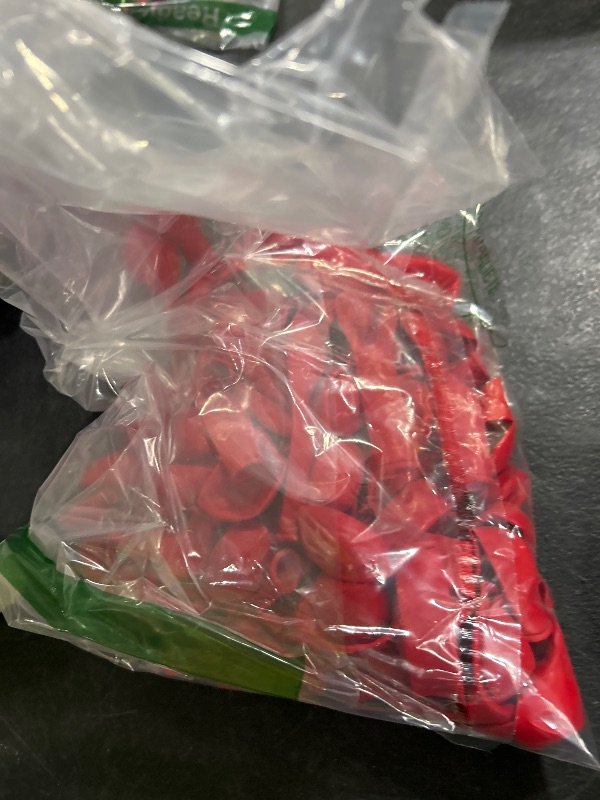 Photo 1 of FOTIOMRG 120pcs 5 inch Red Balloons, Small Latex Party Balloons Helium Quality for Birthday Graduation Baby Shower Valentines Christmas Wedding Party Decorations (with Red Ribbon)