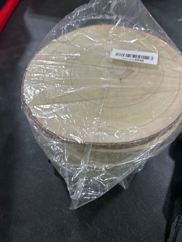 Photo 1 of 10 pcs Large Unfinished Wood Slices for Centerpieces 8-9 inches Wood Rounds for Tables Decor Rustic Wood Circles for DIY Crafts and Wedding Decor Round Wooden Discs for Ornaments