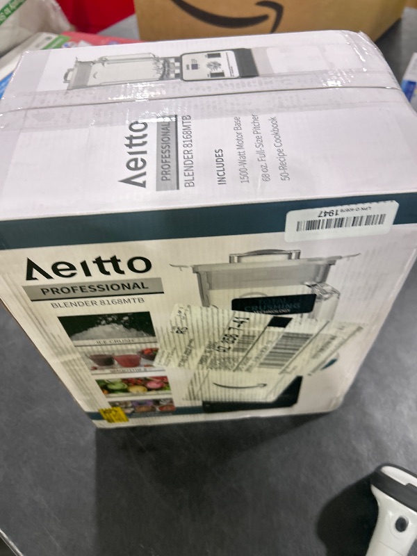 Photo 1 of Aeitto Blender, Blenders for Kitchen with 1500-Watt Motor, 68 Oz Large Capacity, Professional Countertop Blenders for Ice Crush, Frozen Drinks (Silver)