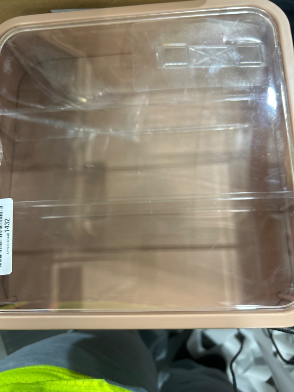 Photo 1 of Clear Display Case for Figures, Wall-Mounted Doll Storage Box, Adjustable Display Stand with Door Dust and Moisture Proof Suitable for Lego Collectibles Action Figures Pop Mart (Pink)