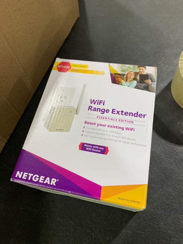 Photo 1 of NETGEAR WiFi Range Extender (EX6120) - Add up to 1,500 sq. ft., 25 Devices - AC1200 Dual Band Wireless Signal Booster & Repeater (Up to 1.2 Gbps Speed), Compact Wall Plug Design – Free Expert Help