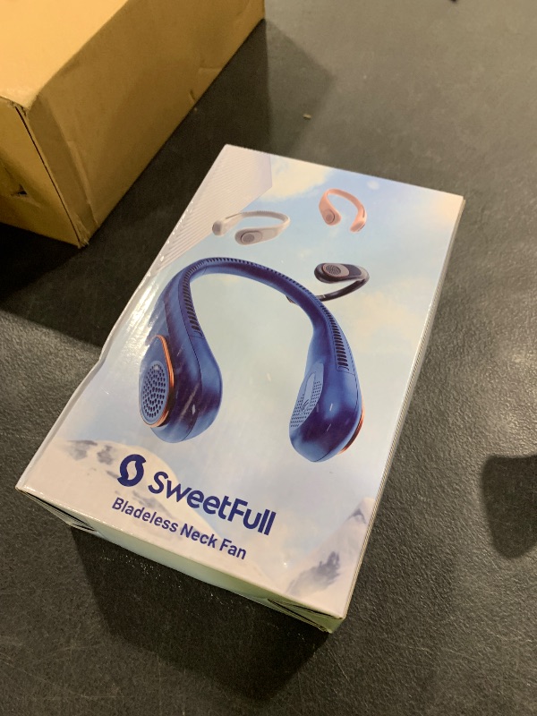 Photo 1 of SWEETFULL Portable Neck Fan 360° Cooling Bladeless Personal Fan | No Hair Twisting - 4000mAh USB Rechargeable Wearable Fan for Travel, Birthday Gifts for Men, Women, Mom, and Dad