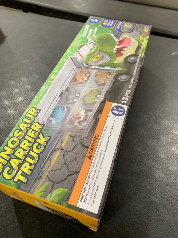 Photo 1 of JOYIN 13 in 1 Dinosaur Toys for Kids 3-5, Dinosaur Truck with 12 Pull Back Cars, Small Cars Set, Birthday Gifts Toys for 3 4 5+ Year Old Boy, Transport Carrier Truck for Toddlers 3-4 Years