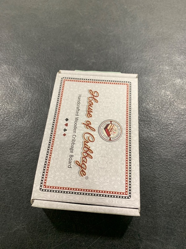 Photo 1 of House of Cribbage - 2 Track - Wooden Travel/Pocket Size Cribbage Board - 4 Inch - Inlaid in Bloodwood/Maple Wood with Storage Space for Cribbage Pegs - 60 Points - Non Continuous