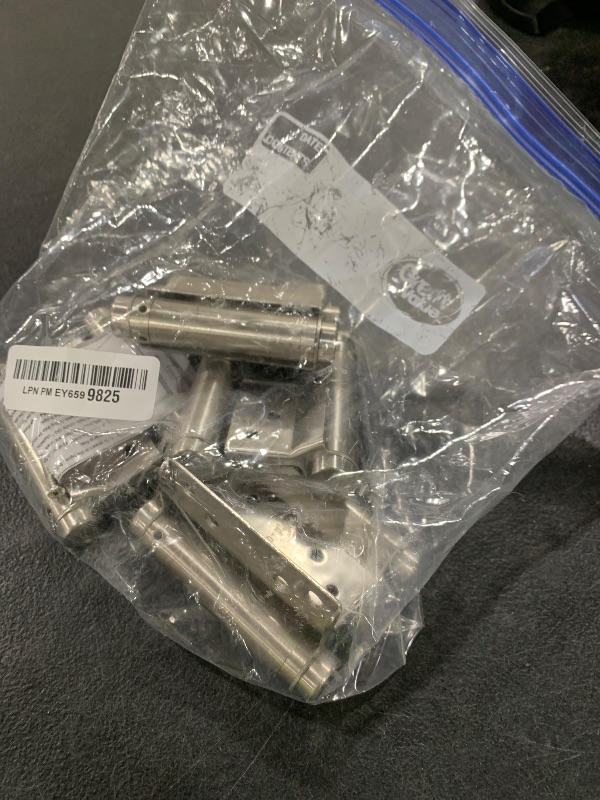 Photo 1 of 2 Pairs (4Pcs) of 3" Stainless Steel Cafe Saloon Door Swing Self Closing Double Action Spring Hinge