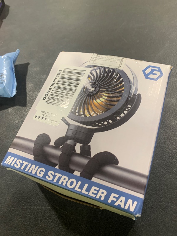 Photo 1 of Misting Stroller Fan, 6000mAh Battery Operated Portable Fan with Light & 360° Pivoting, Personal Fans with Flexible Tripod for Baby, Office, Travel,Treadmill,Outdoors
