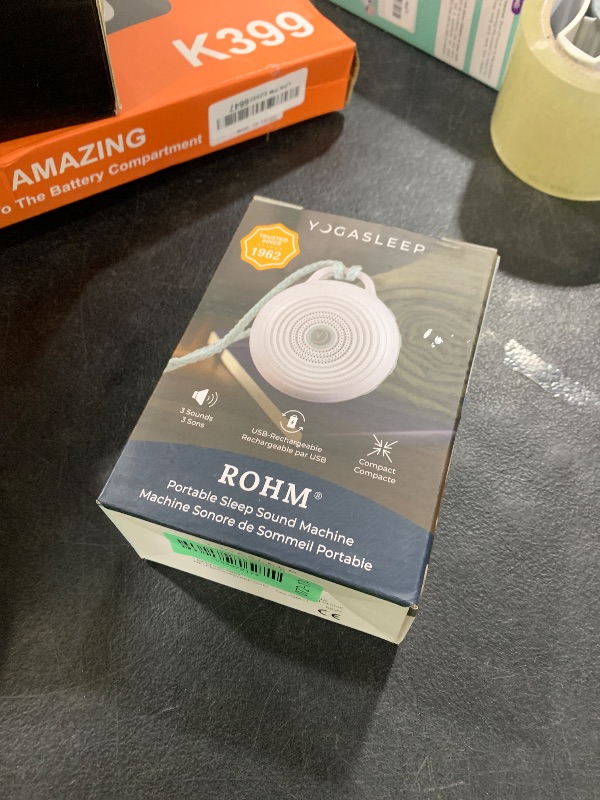 Photo 1 of Yogasleep Rohm Portable White Noise Sound Machine, 3 Soothing Natural Sounds with Volume Control, Sleep Therapy For Adults, Kids & Baby, Noise Cancelling for Office Privacy & Meditation, Registry Gift