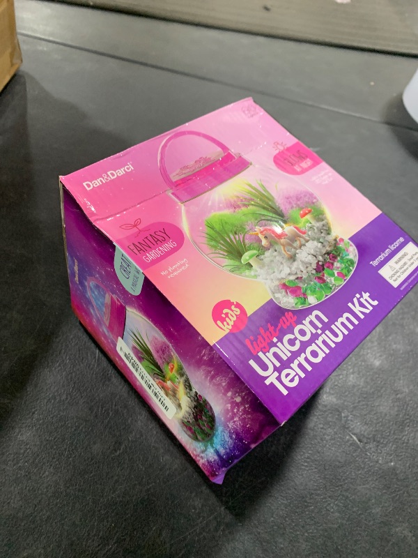 Photo 1 of Dan&Darci Light-Up Unicorn Terrarium Kit for Kids - Kid Birthday Gifts - Best Unicorn Toys & Activities Kits Presents - Arts & Crafts for Little Girls & Boys Age 4 5 6 7 8-12 Year Old Girl Gift