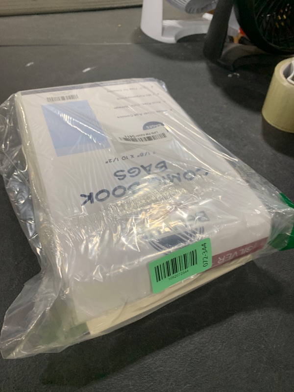 Photo 1 of 100ct Silver-Age Comic-Book-Bags and Boards - Reusable Comic Book Boards and Bags for Comic Book Storage, 1 1/2" Flap Comic Bags and Backing Boards, Clear Protector and Protection Board Cardboards