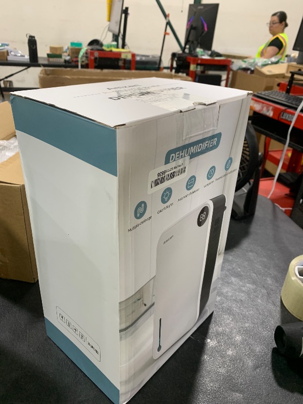 Photo 1 of Dehumidifiers for Home (1000 sq.ft), 98 OZ Dehumidifier for Basement, Auto Shut Off Dehumidifiers, Digital Display, Drain Hose, 7 Colors Light