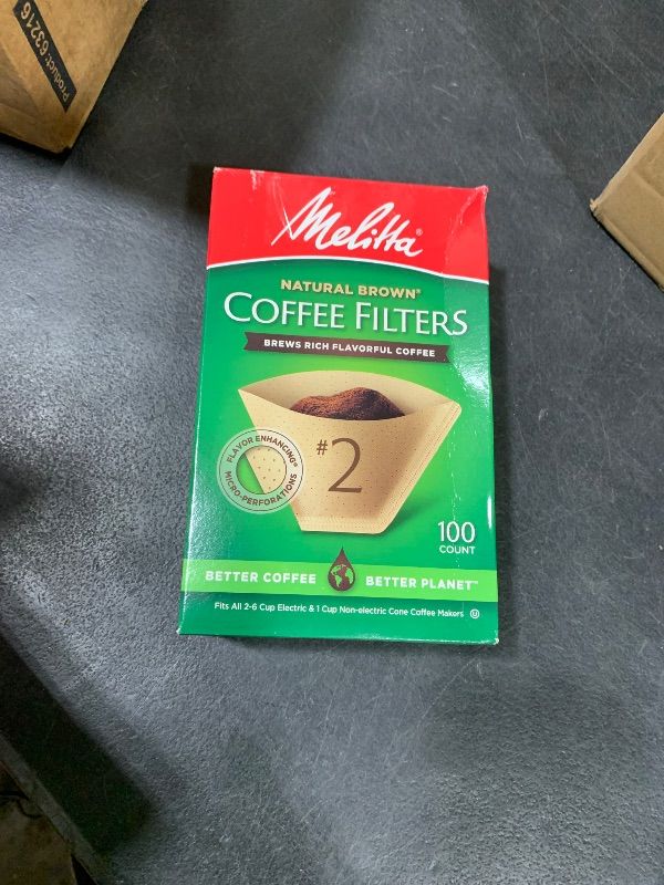 Photo 1 of Melitta 622752 100 Count #2 Natural Brown Cone Coffee Filters