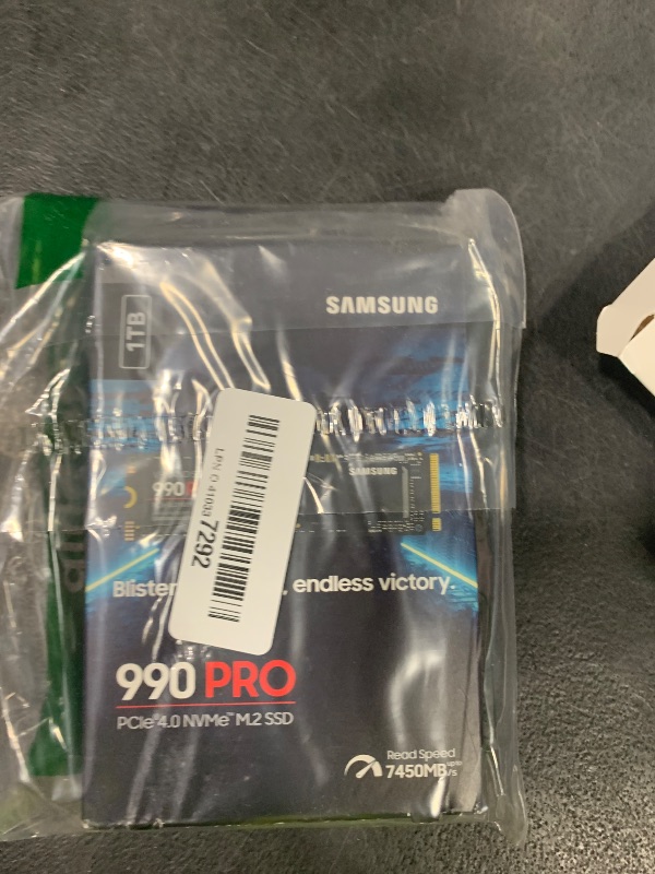 Photo 1 of SAMSUNG 990 PRO SSD 1TB PCIe 4.0 M.2 2280 Internal Solid State Hard Drive, Seq. Read Speeds Up to 7,450 MB/s for High End Computing, Gaming, and Heavy Duty Workstations, MZ-V9P1T0B/AM