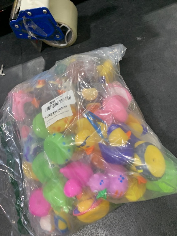 Photo 1 of WQTHE 60 Pack Rubber Duck for Jeeps Ducking - 2.3 Inch Bulk Floater Duck for Kids - Baby Bath Toy Assortment - Party Favors, Birthdays, Bath Time, and More (50 Varieties)