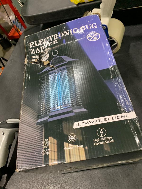 Photo 1 of AMUFER Bug Zapper for Outdoor Indoor, Electric Mosquito Zapper Waterproof with 18W Power & 4400V Instant Grid, Insect Control Efficiency Increased 100%, Coverage of 1/2 Acre, for Patio, Backyard, Home