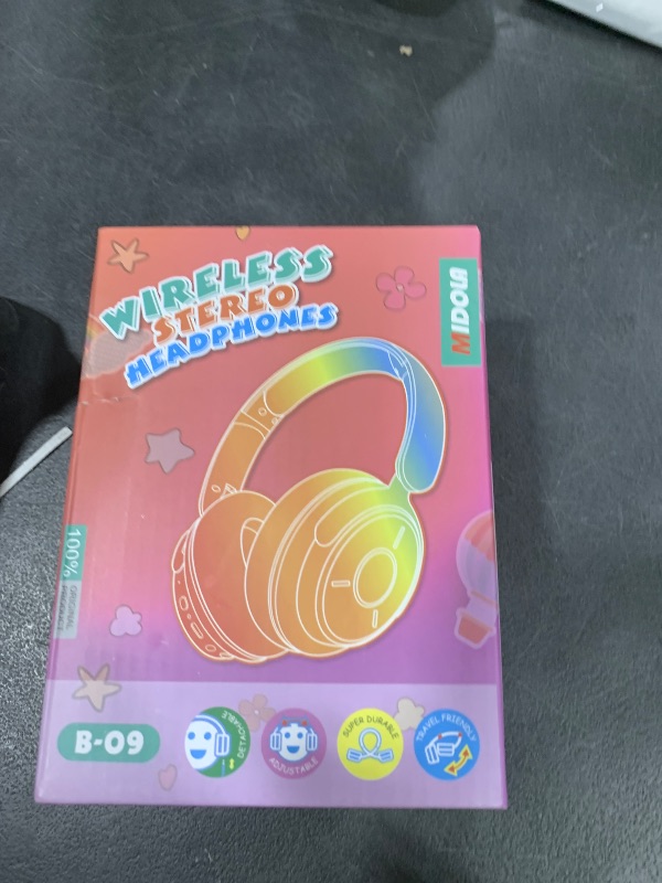 Photo 1 of MIDOLA Kids Headphones Bluetooth 5.3 Wireless Volume Limited 85/94dB Hearing Protection Over Ear,68 Hours Playtime Foldable Lightweight Headset with Built-in Mic for Toddler Child Travel School Purple