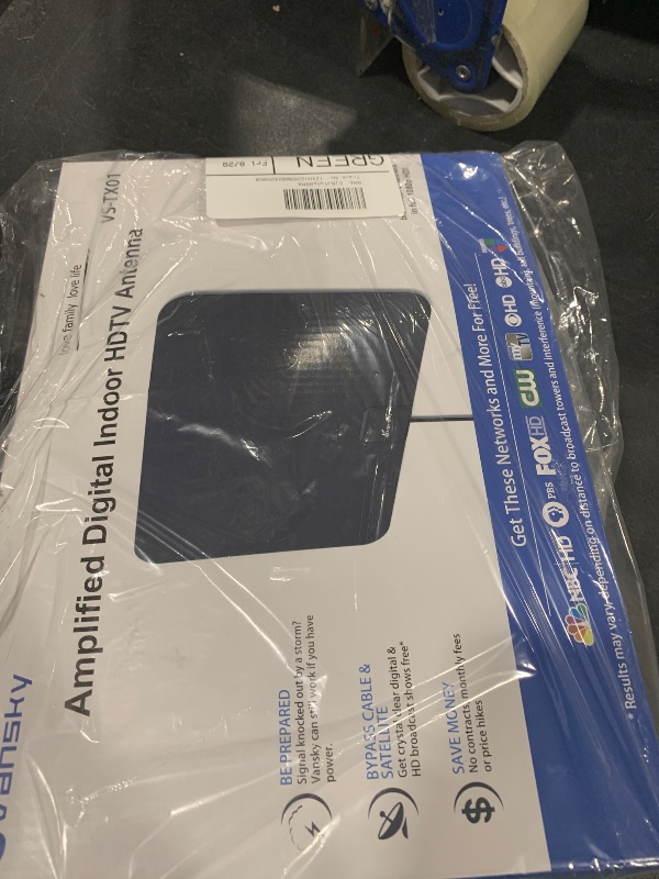 Photo 1 of TV Antenna Indoor, Digital Amplified Indoor HDTV Antenna, 1080p VHF UHF Television Local Channels Detachable Signal Amplifier and 16.5ft Long Coax Cable
