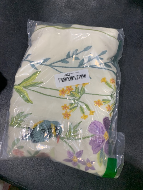 Photo 1 of Tosleo Embroidered Throw Pillow Covers 20 x 20 inch Pack of 2 Vintage Birds with Flowers Farmhouse Pillow Cushion Cases Spring Decorative Pillowcases Home Decor Square Floral Pillow Case