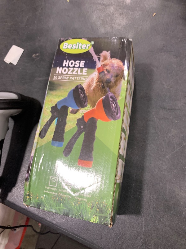 Photo 1 of Besiter Garden Hose Nozzle Sprayer: 2 Pack 10 Watering Patterns Spray Nozzles Heavy Duty Hose Head Hose Attachment
