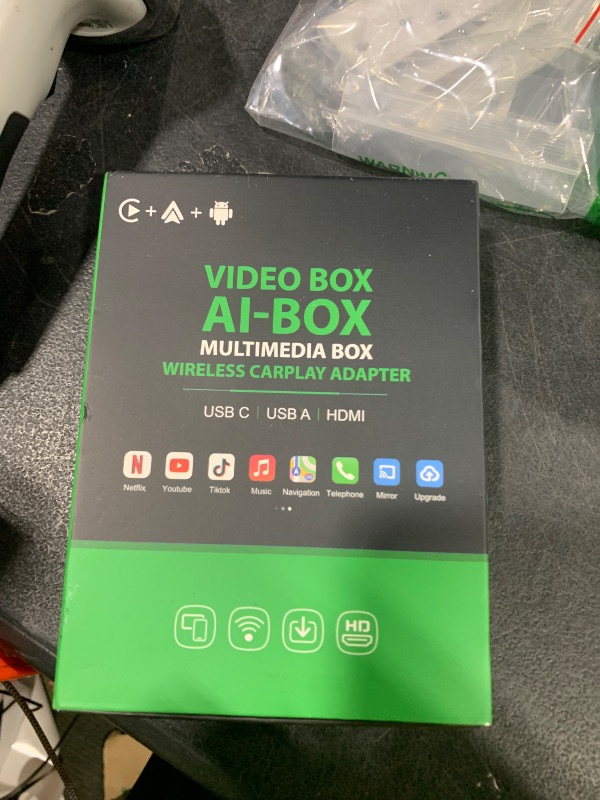 Photo 1 of MNGAEK 4-in-1 Wireless CarPlay & Android Auto Adapter,Magic Vedio Box Stream Netflix, YouTube, Disney+?HDMI Output, USB Drive & TF Card Support Upgrade OEM Wired CarPlay (4+32GB)