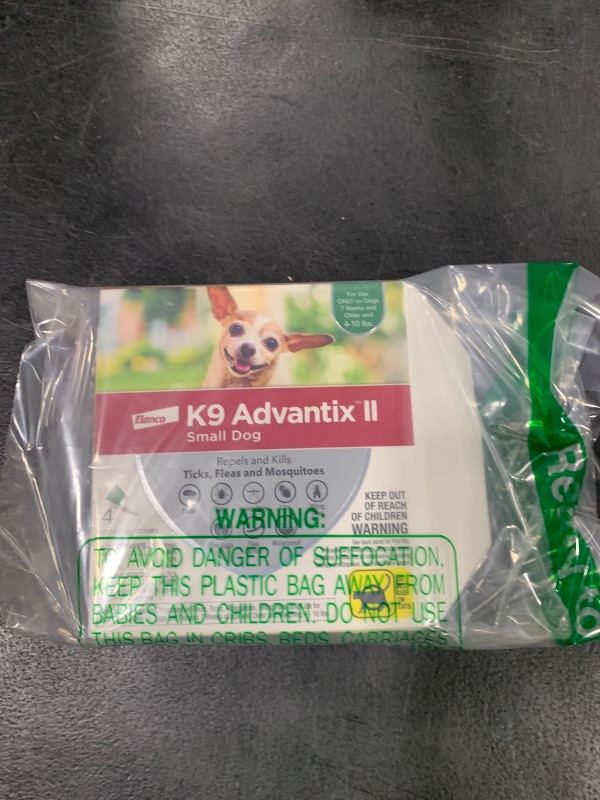 Photo 1 of K9 Advantix II Small Dog Vet-Recommended Flea, Tick & Mosquito Treatment & Prevention | Dogs 4-10 lbs. | 4-Mo Supply