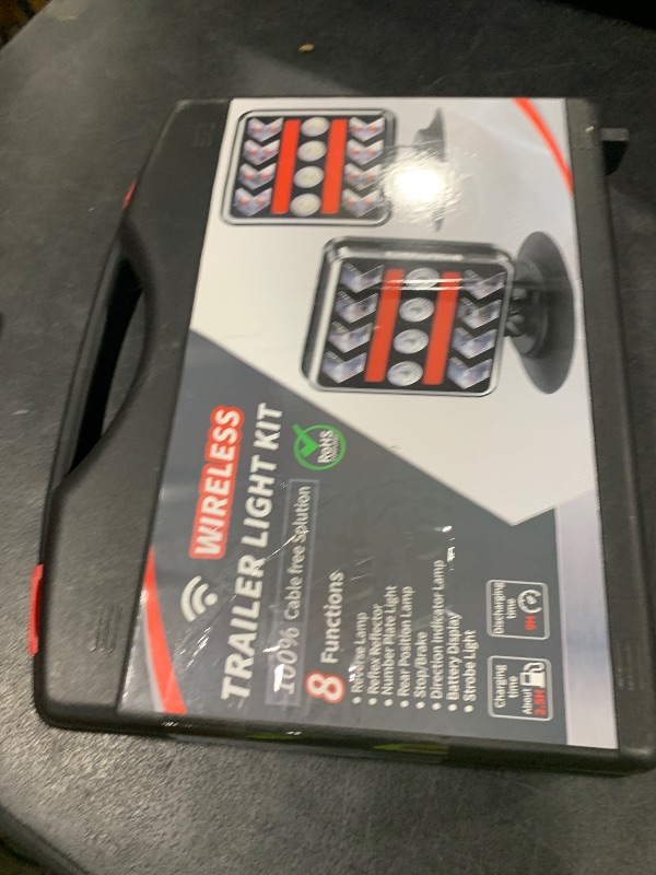 Photo 1 of inhtgeas Wireless Trailer Lights – Magnetic Trail Lights Upgraded 2.4GHz Transmission with Strobe Mode Reverse Lights Multifunction Towing Lights Kit for Trucks, Boat, RV, Vehicle, Caravan