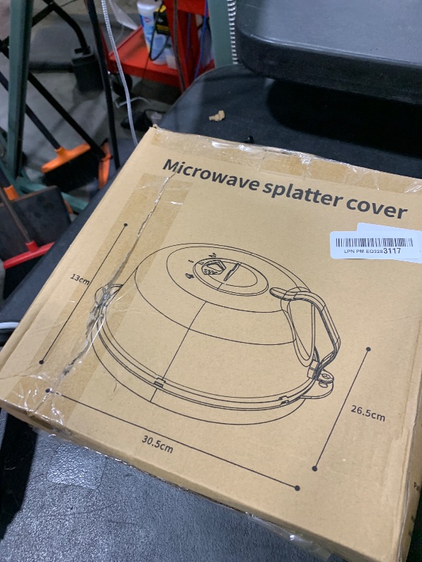 Photo 1 of Microwave Splatter Cover, Microwave Plate Cover for Food with Water Steamer and Tray, 12 Inch Microwave Lid with Integrated Handle Splatter Guard, House Essentials for Gift