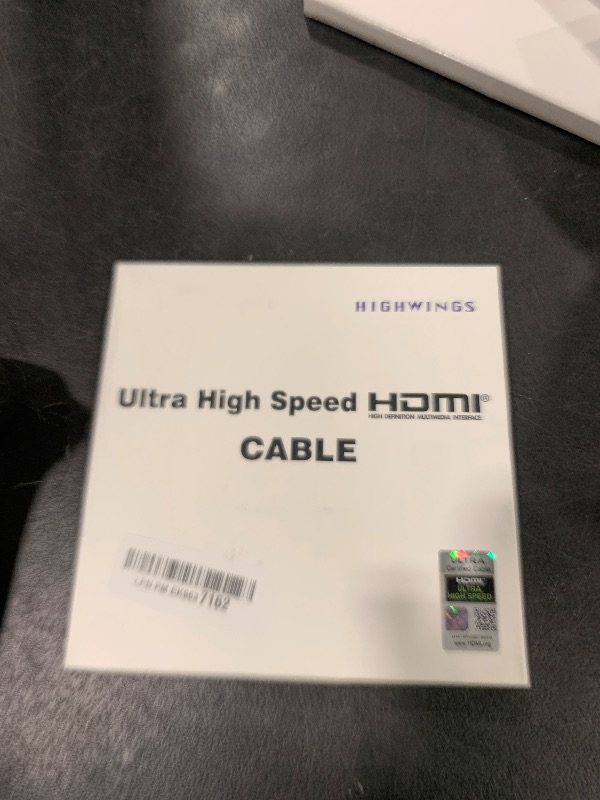 Photo 1 of Highwings 8K 10K 4K HDMI Cable 48Gbps 6.6FT/2M, Certified Ultra High Speed HDMI Cable Braided Cord-4K@120Hz 8K@60Hz, DTS:X, HDCP 2.2 & 2.3, HDR 10 Compatible with Roku TV/PS5/HDTV/Blu-ray