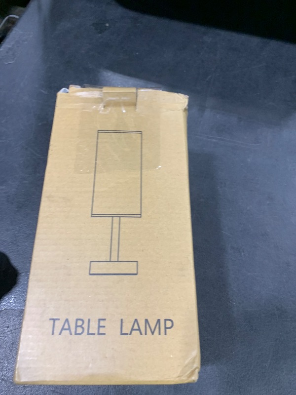 Photo 1 of Fenmzee Beige Touch Table Lamp for Bedroom - 3 Way Dimmable Bedside Lamp USB C Charging Ports and AC Outlet, Small Lamp with Fabric Shade Black Base for Living Room, Office Desk, LED Bulb Included