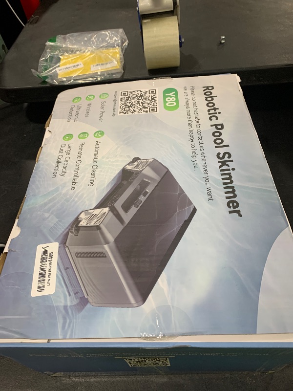 Photo 1 of Upgraded Version Solar Pool Skimmer, Robotic Pool Surface Skimmer Cleaner with Remote Control -24 Hours Continuous Cleaning Smart Obstacle Avoidance Dual Charging Options