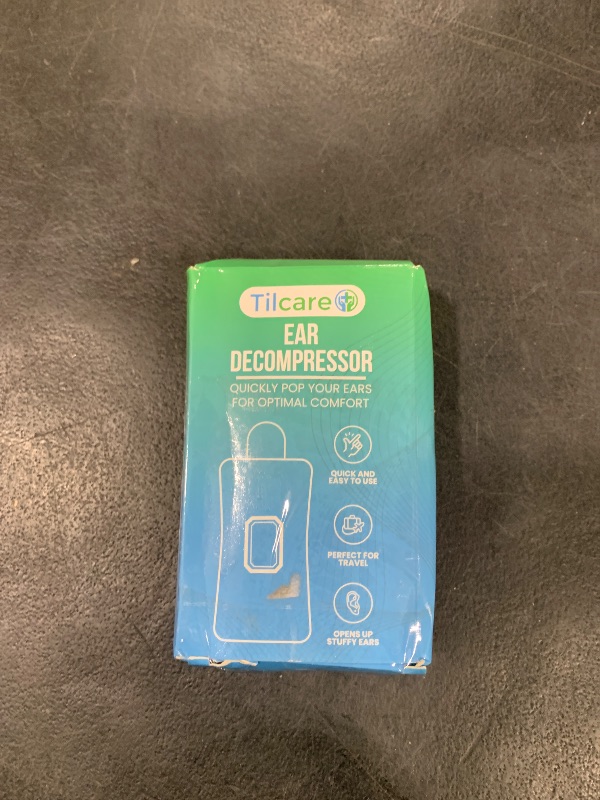 Photo 1 of Ear Pressure Relief Device by Tilcare - Equalizing Ear Popping for Flying, Swimming, Diving, Cold and Allergy Discomfort - Comes with a Portable Protective Pouch and 3 Tips