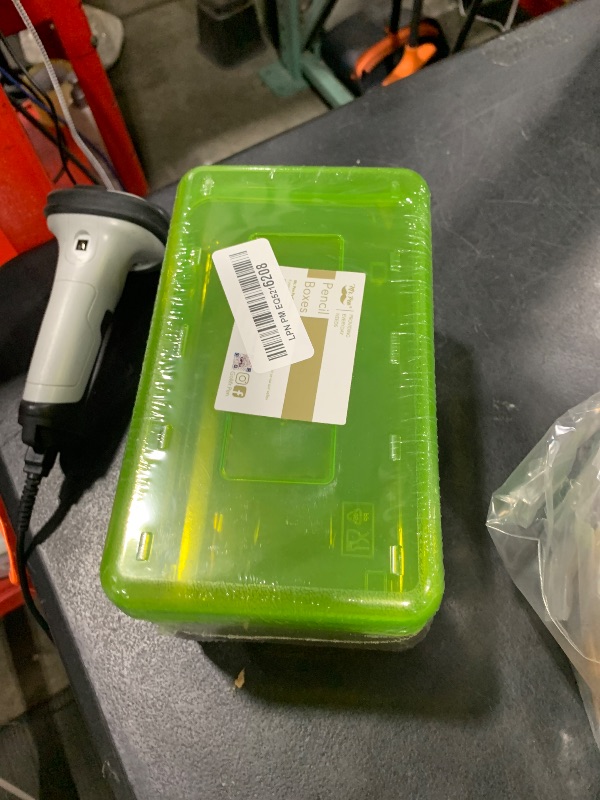 Photo 1 of Mr. Pen- Clear Pencil Boxes, 2 Pack, Green and Brown, Snap-Tight Lid, Plastic Pencil Box Organizer, 7.9"x4.5"x2.4"
