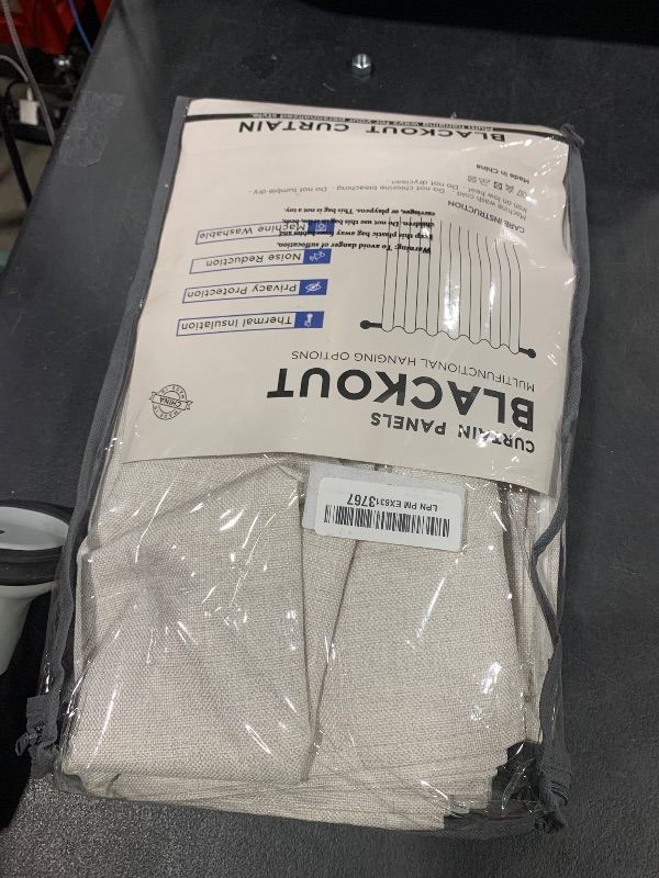 Photo 1 of INOVADAY 100% Blackout Curtains for Bedroom, Black Out Curtains 84 Inch Long, Clip Rings Linen Blackout Drapes, Thermal Insulated Room Darkening for Living Room, 2 Panels - Beige,W50xL84
