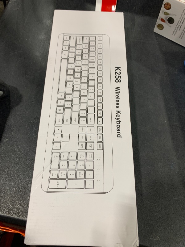 Photo 1 of EDJO Wireless Keyboard, 2.4G Full-Sized Cordless USB Silent Computer Keyboard, Ergonomic Tilt Angle, Sleep Mode, Long Battery Life, for Windows, Mac OS Laptop/PC/Desktop/Notebook