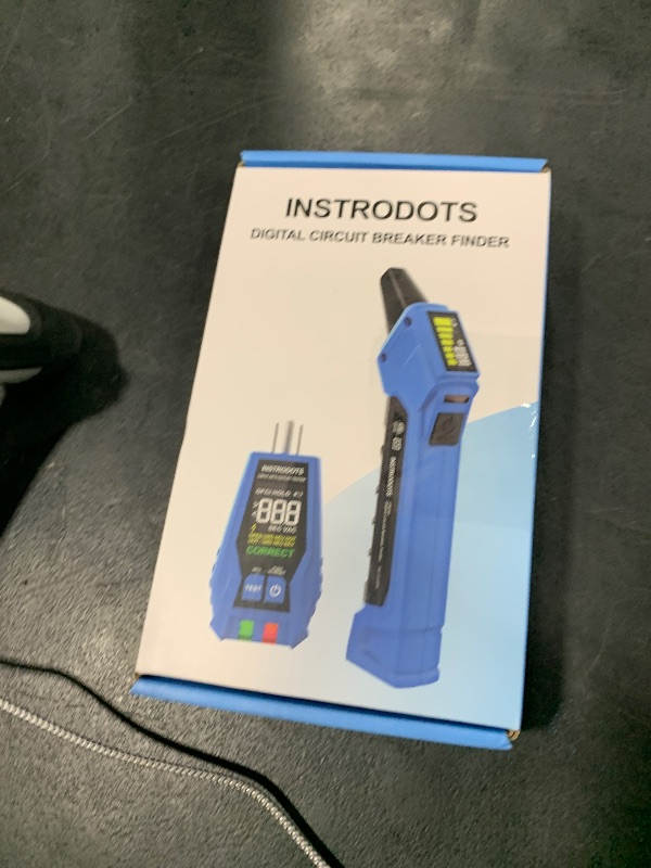 Photo 1 of INSTRODOTS Circuit Breaker Finder, Digital Breaker Finder with GFCI Outlet Tester, AC 90-135V Electrical Circuit Tracer with Buzzer Alarm & Color LCD Display, Includes Batteries & Carrying Case