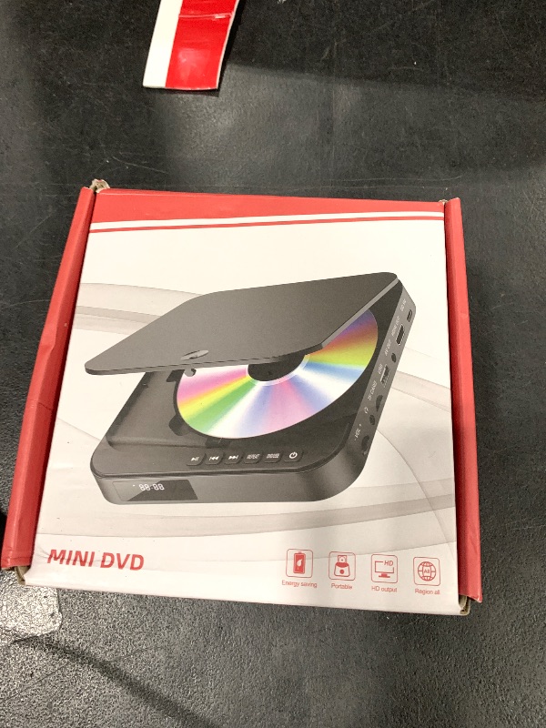 Photo 1 of Mini DVD Player HDMI, DESOBRY 1080P HD Small Compact DVD Player for Smart TV with All Region Free, DVD CD Player with AV Output, USB/TF Card Input, Remote Control, Support PAL/NTSC
