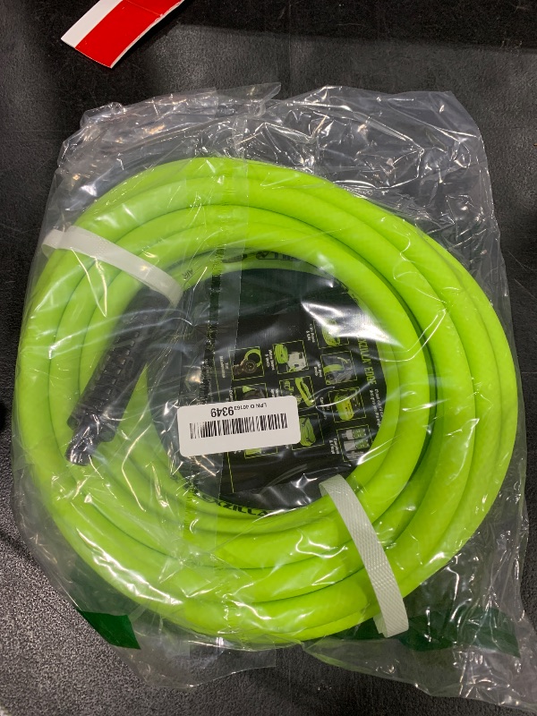 Photo 1 of Flexzilla Air Hose, 3/8 in. x 25 ft., 1/4 in. MNPT Fittings, Heavy Duty, Lightweight, Hybrid, ZillaGreen - HFZ3825YW2